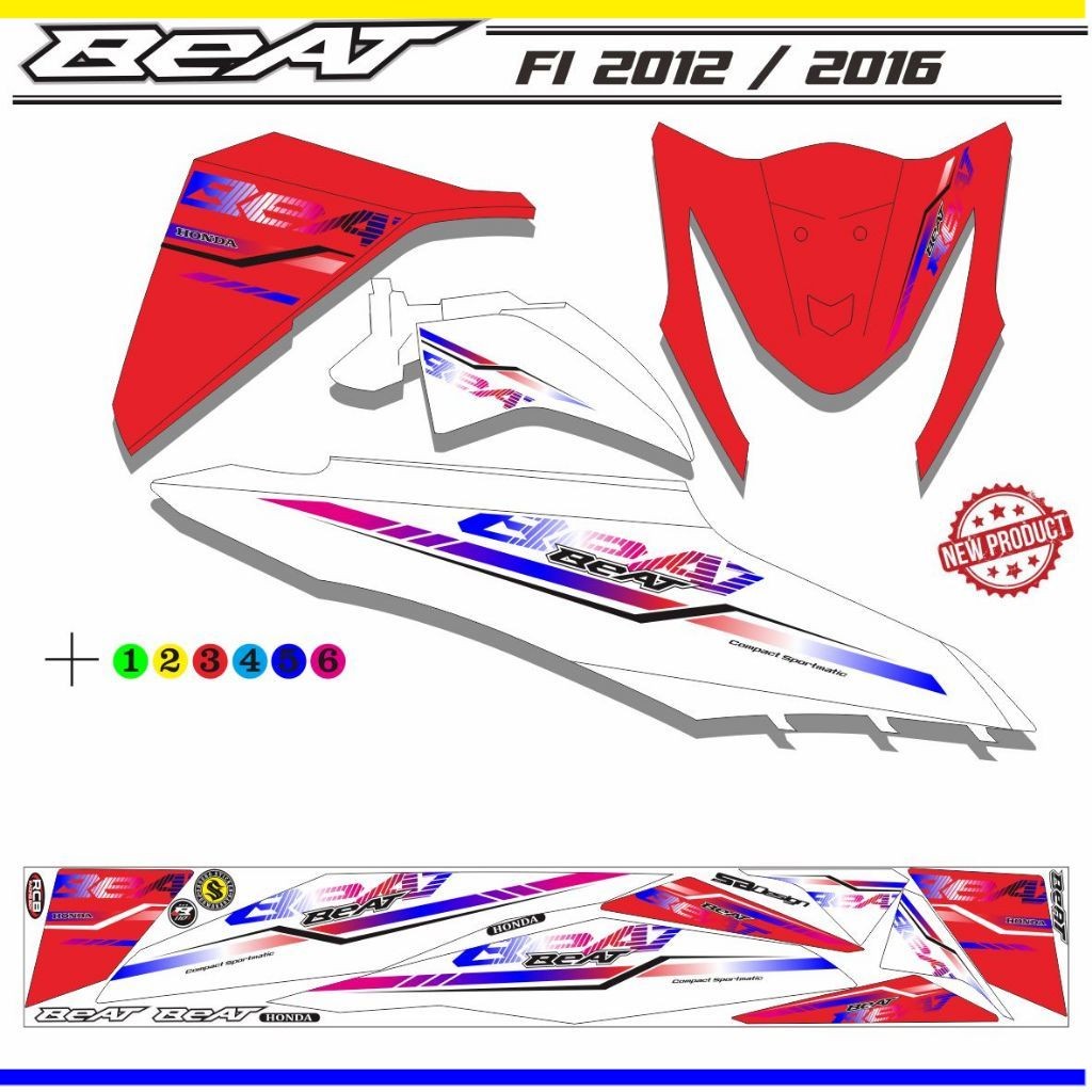 VARIASI SIMPLE STIKER POLET BEAT FI VARIASI SIMPLE / STRIPING BEAT