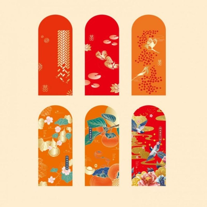 

6pcs Angpao Imlek Angpao Imut Money Envelope Amplop Uang Premium Untuk Imlek, Wedding All Occasion Chinese Red Envelopes - D003