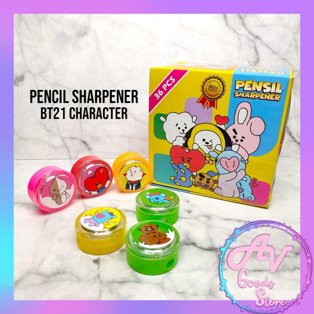 

Rautan BULAT Karakter Fancy / Serutan Pensil BT Korean / Rautan 1 Lubang / Ongotan Orotan