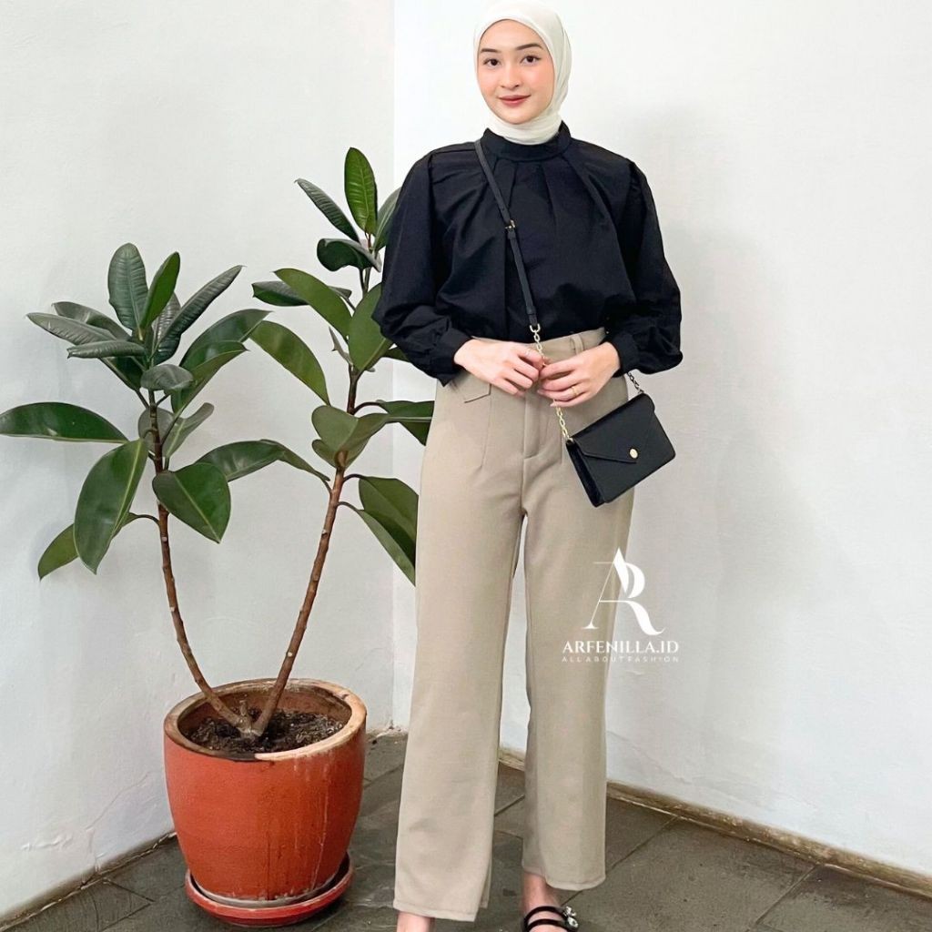 Oro Pants Knit - Celana Wanita Losee Pants - Celana Wanita Oro Knit - Celana Kantor Wanita Knit