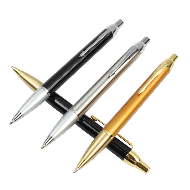 

1PCS High-end fashion Metal Ballpoint pen press ball pen 0.7mm black blue student supplies business pen gift Office & School Pen