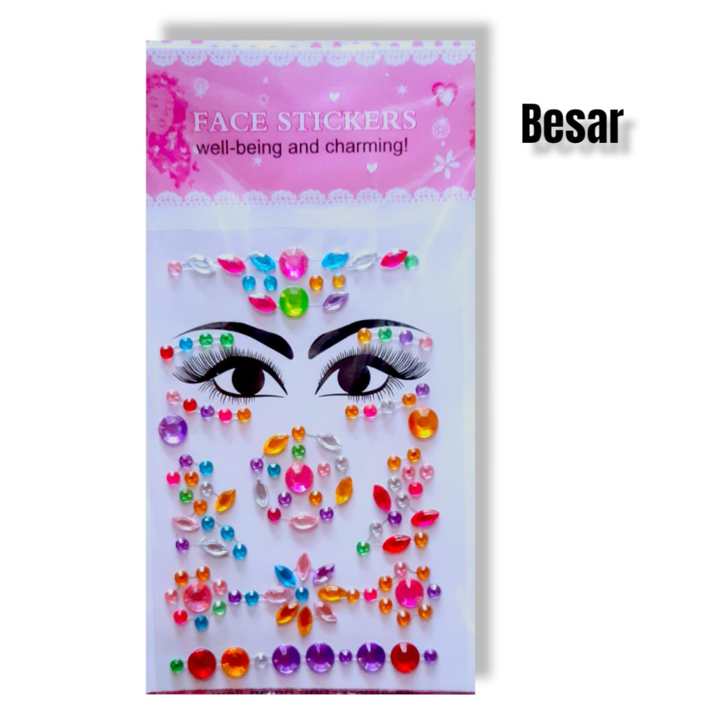 

[ MARDATILA STORE ] FACE CEYSTAL STIKER BESAR / STIKER WAJAH BESAR / stiker wajah ceystal