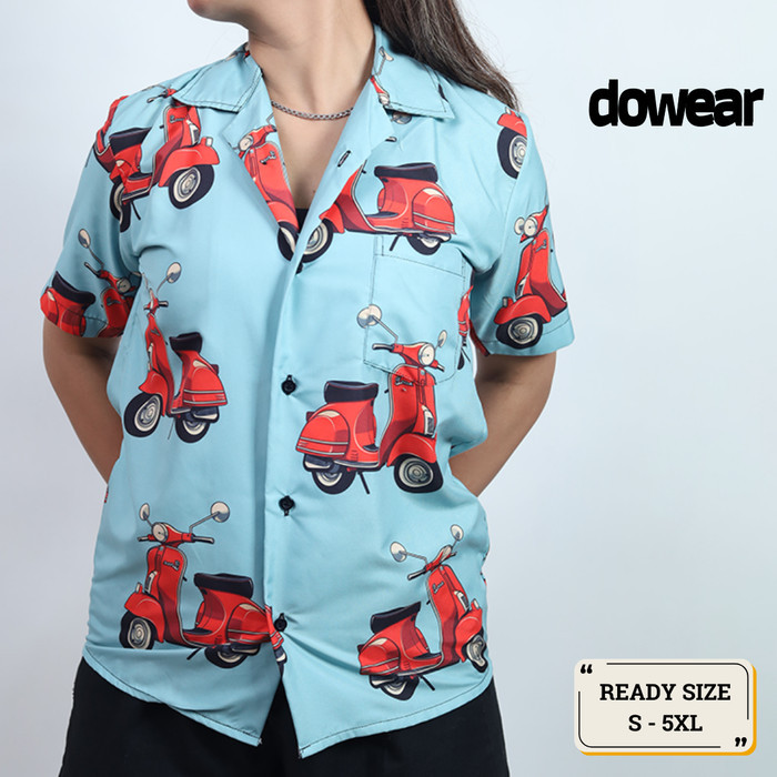 Hem Baju Kemeja Premium Hem Motif Pria Wanita Trend Distro Jumbo Terbaru VESPA TOSCA 902 - M