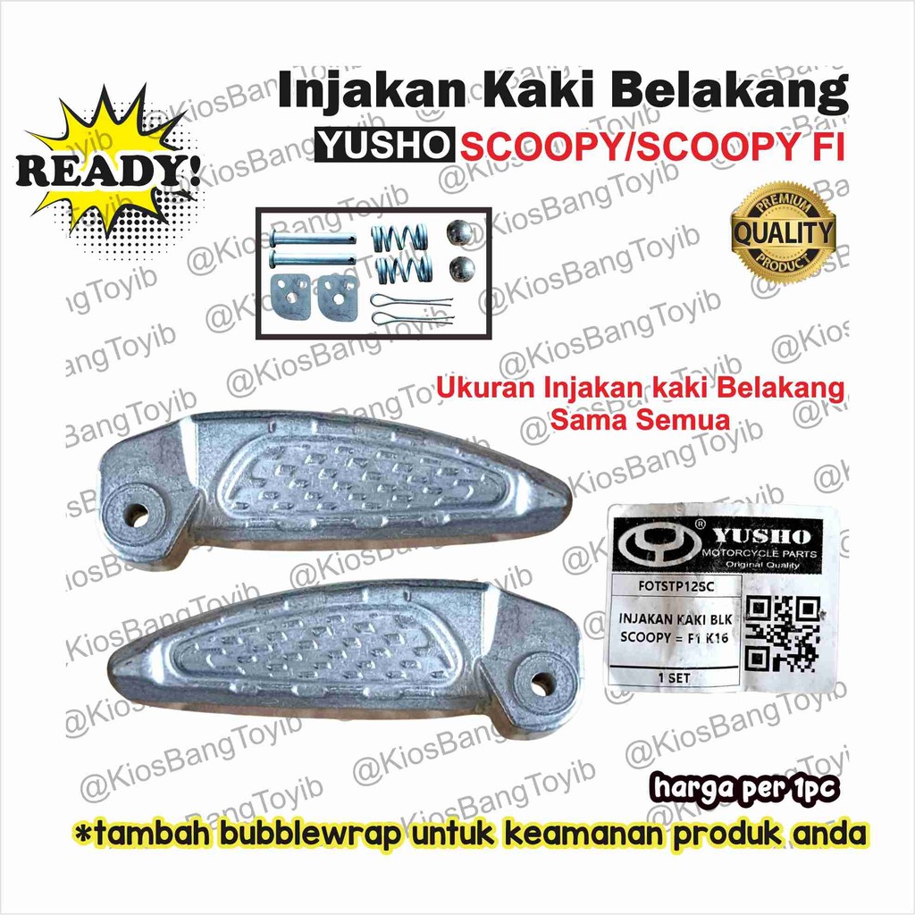 Besi Footstep Pijakan Injakan Kaki Belakang Honda Scoopy Scoopy FI -YUSHO-