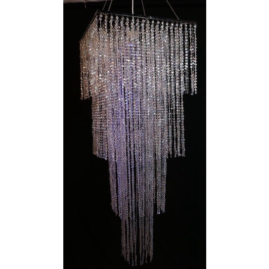 Emerald Crystal Chandelier Lampu Dekorasi Gantung Pesta Lamaran Pernikahan Wedding LED-121