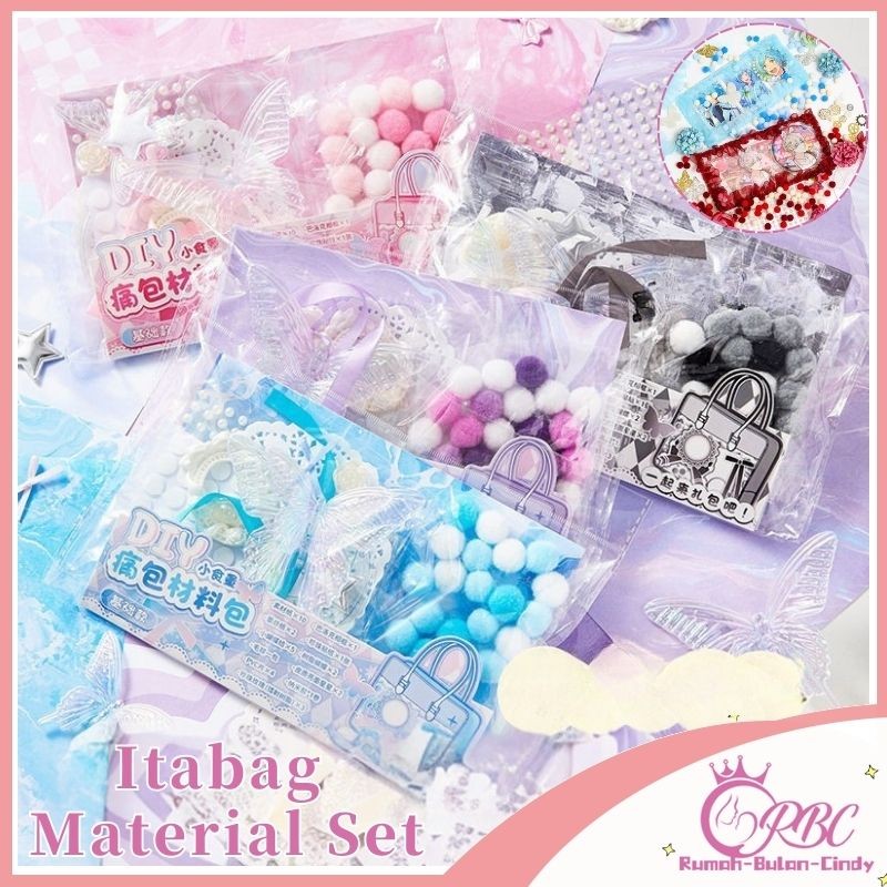 [Penjual Lokal] Diy Itabag Material Set Retro Aksesoris Logam Pita Bahan Bola Rambut Diy Kreatif Han