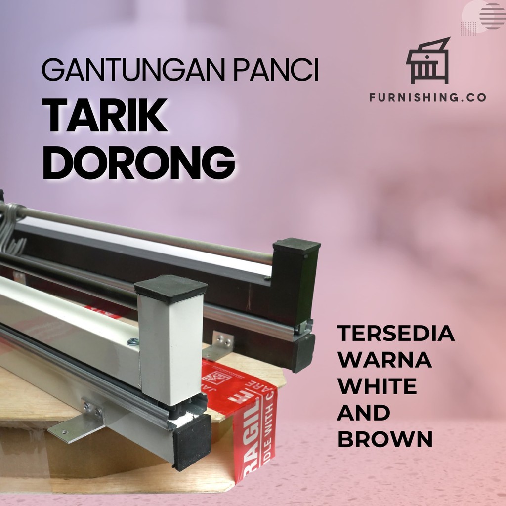 Rel Laci Gantungan Panci Teflon Dapur Kitchen Set Minimalis Pen Hanger