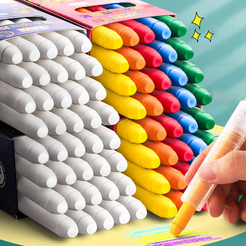 

Creative Dust Free Solid Water Chalk Kawaii Non-toxic Blackboard Whiteboard Chalk Markers Colorful Drawing Pen for School Office