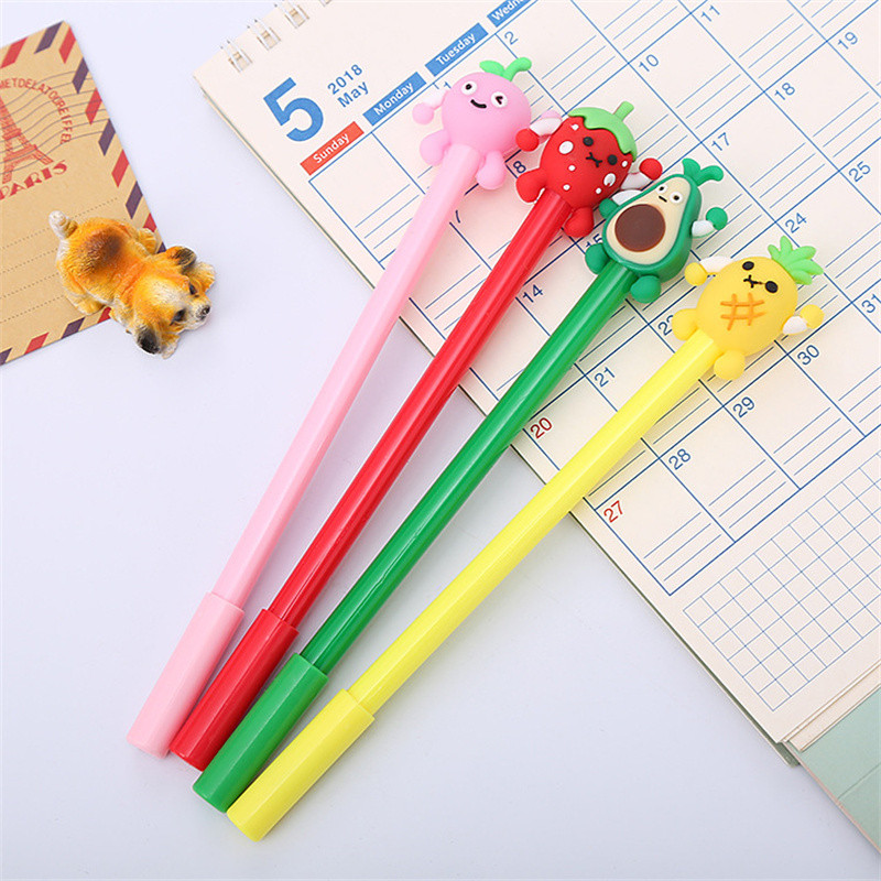 

10pcs/set 0.5mm Cute Fruit Gel Pen Large-capacity Ink Office School Students Stationary Supplies Random Color