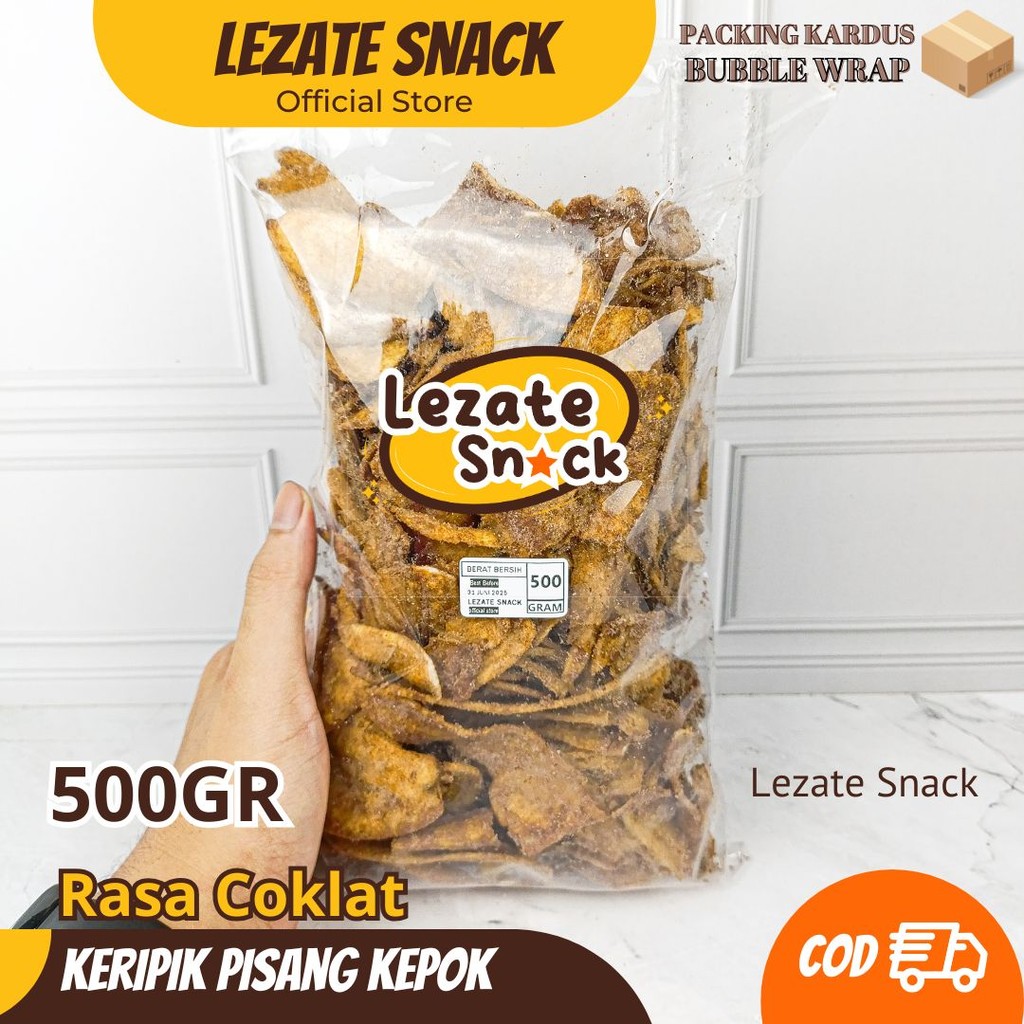 

Kripik Pisang Coklat Kepok 500gr Kiloan Murah /Kripik Pisang Coklat Kepok Manis Khas Lampung Tipis Keripik Pisang Madu Pisang Asin WAP