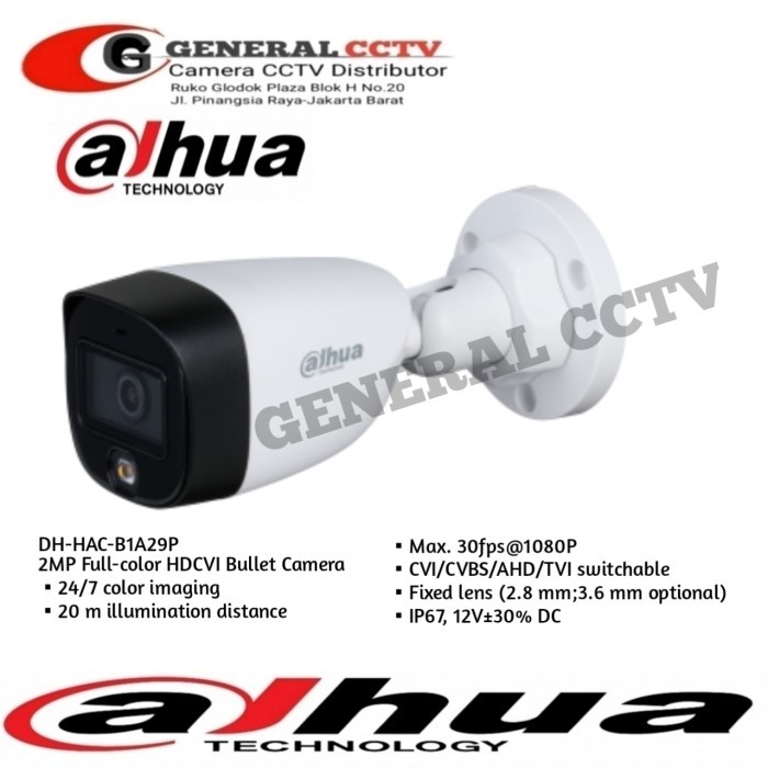 DAHUA FULL COLOR 2MP B1A29P CAMERA CCTV DAHUA FULL COLOR