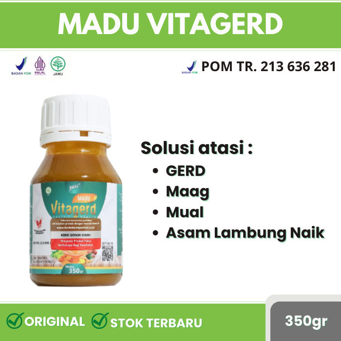 

Madu Vitagerd Original Herbal Maag GERD Asam lambung BPOM Asli