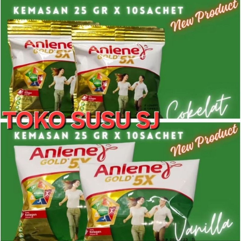 

ANLENE GOLD RENCENG 25GR X 10 SACHET vanila coklat /VANILLA/CHOCOLATE