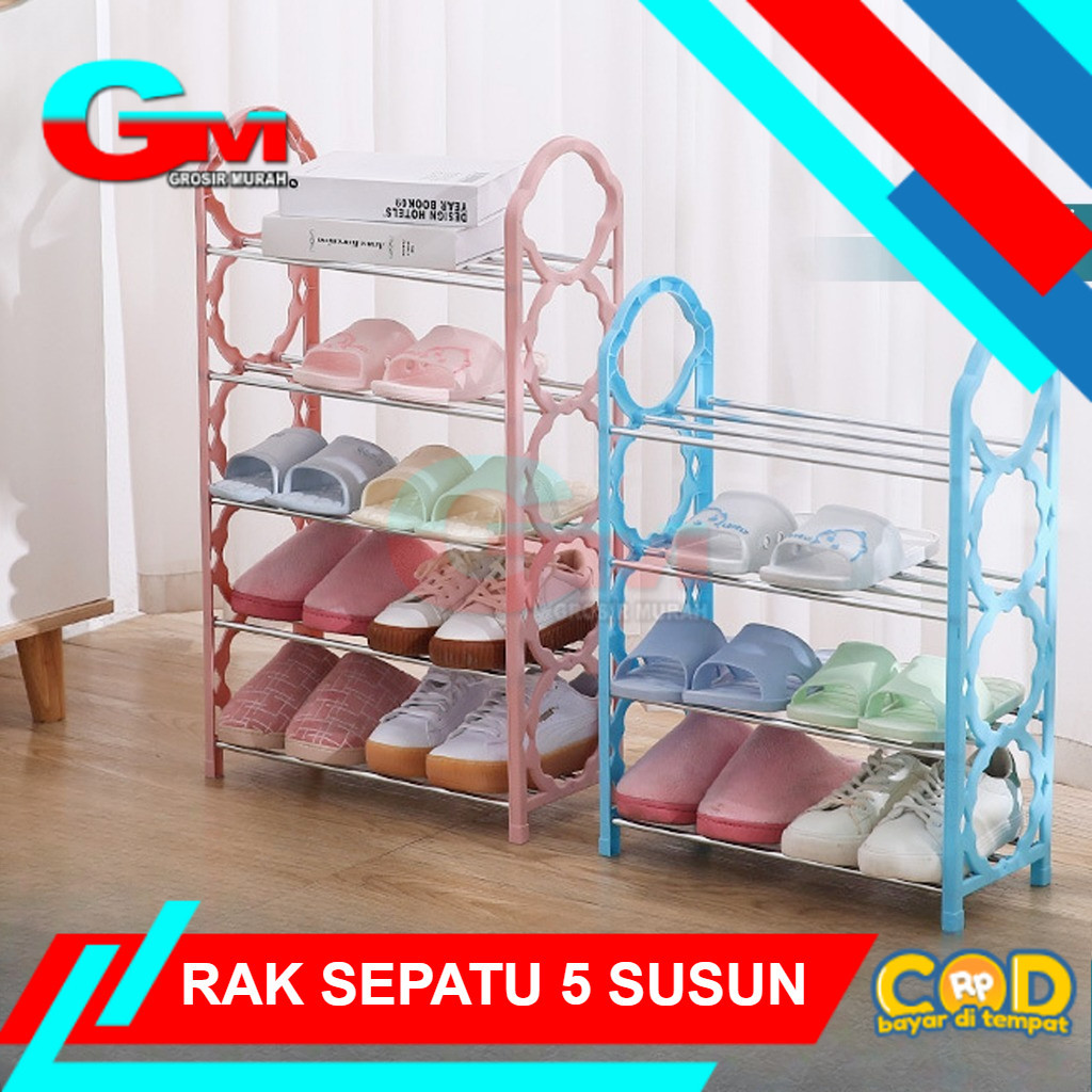 Rak Sepatu 5 Susun / Rak Sandal Portable / Rak Serbaguna / Rak 5 susun