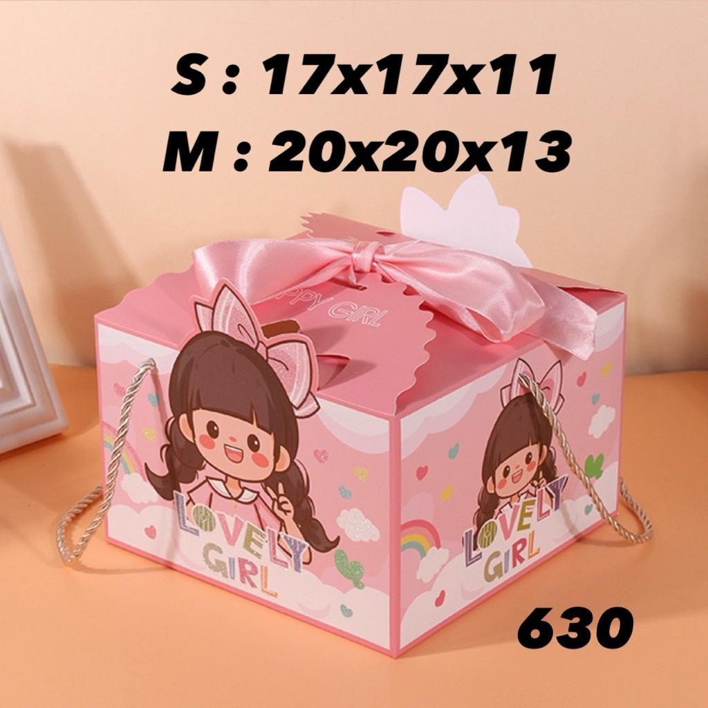 

Box Hampers Birthdays Ribbon / Kotak Hampers Ulang Tahun Anak Pita Premium