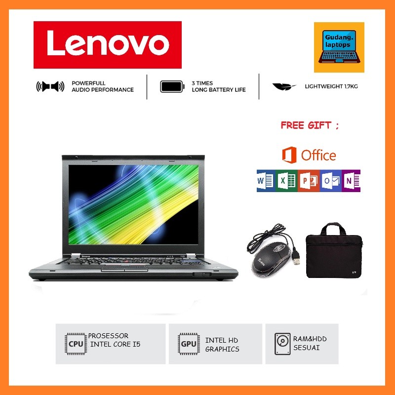 LAPTOP LENOVO THINKPAD T410 CORE i5 RAM 8GB SSD 240GB