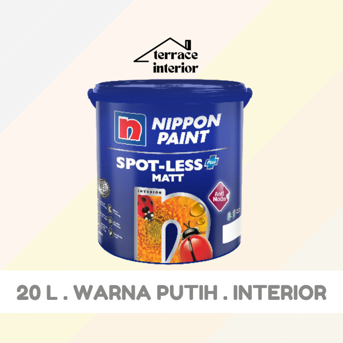 Cat Tembok Nippon Paint Spotless Plus Matt Interior Warna Putih 20 Liter