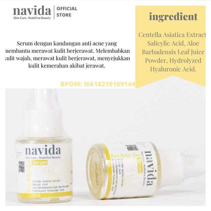 Navida Skin Care - Bundling 2pcs Serum (Acne Active Care / Bright n' Shine) - Skincare Wajah BPOM Be