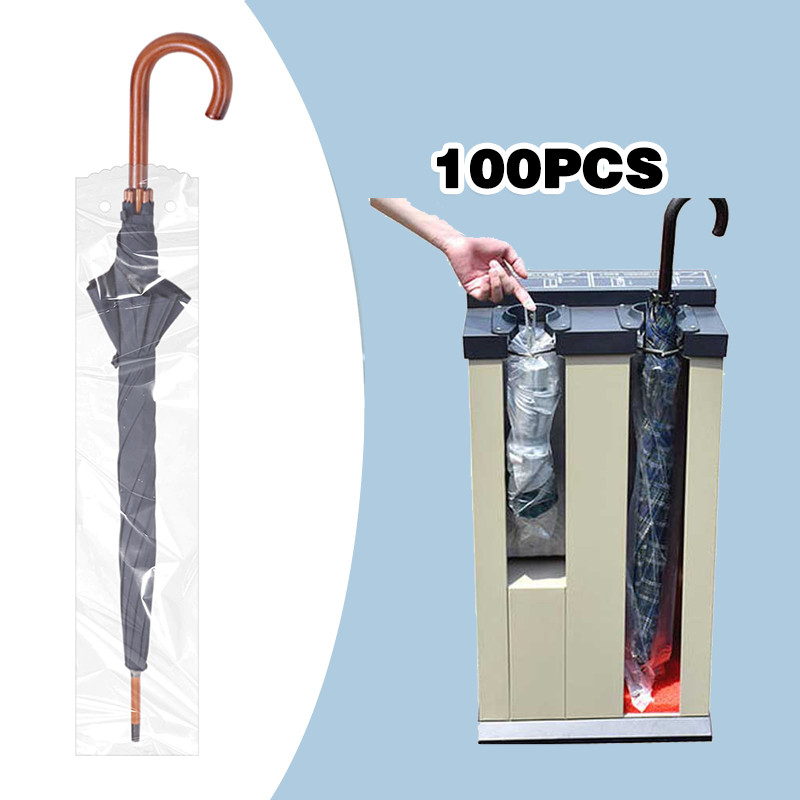 100PCS Tas Payung Panjang /Kantong Plastik Payung 13*72cm