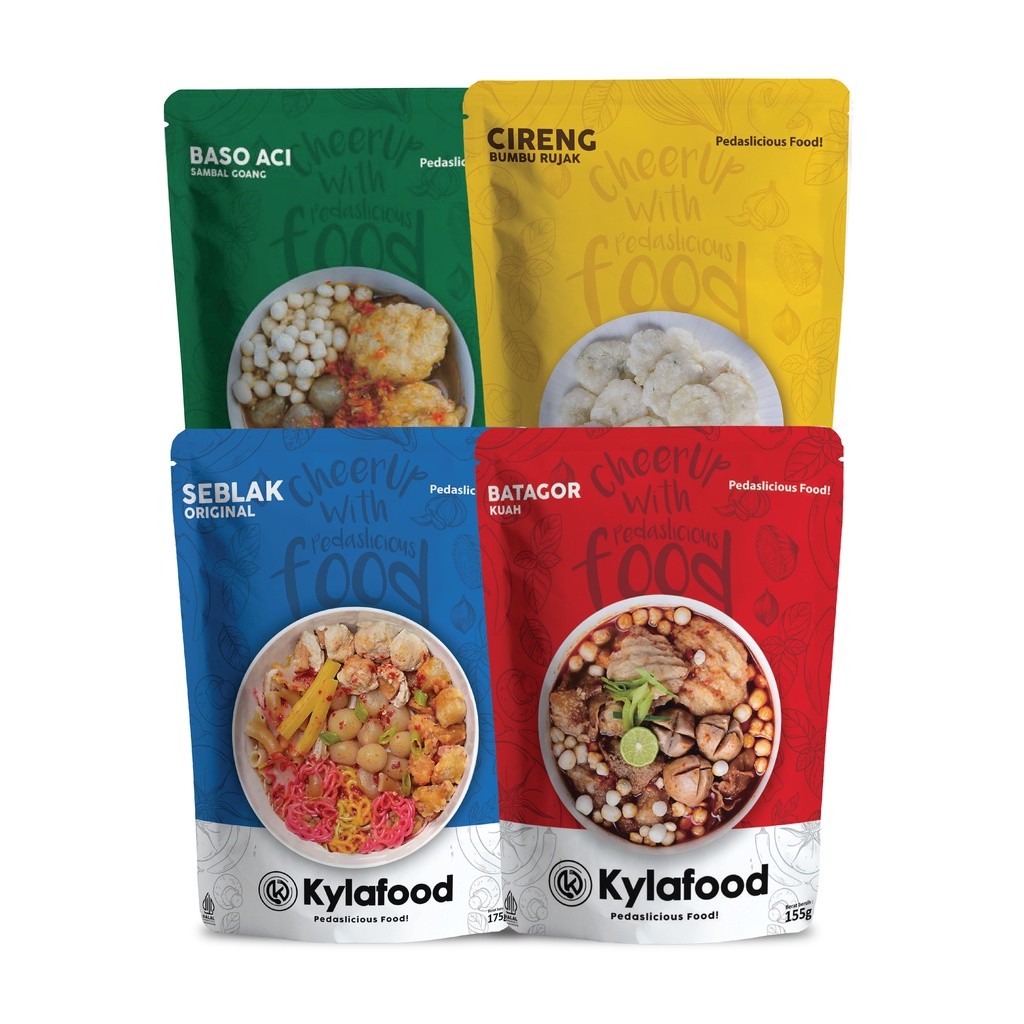 

Kylafood Paket ( Seblak Ori, Batagor Kuah, Cireng Rujak, Boci Goang )