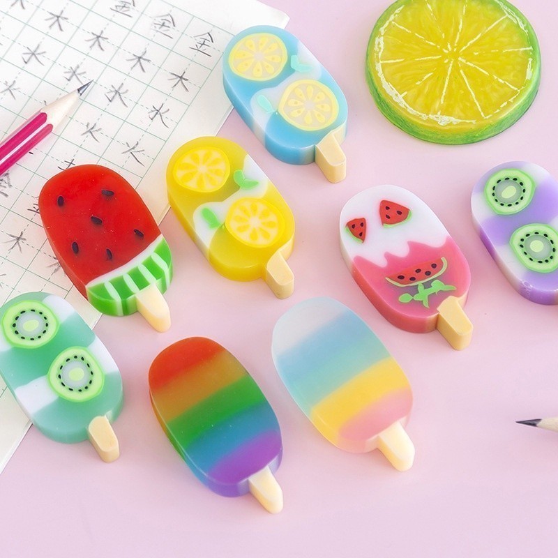 

Penghapus Pensil Karakter Es Krim Ice Cream Erazer Set 4pcs 846
