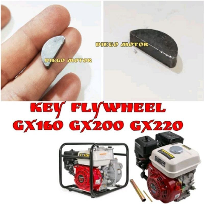 

GX160 GX200 GX220 KEY FLY WHEEL MAGNET MAGNIT SPI BULAN OVAL MAKNIT PENGGERAK GENSET amplas