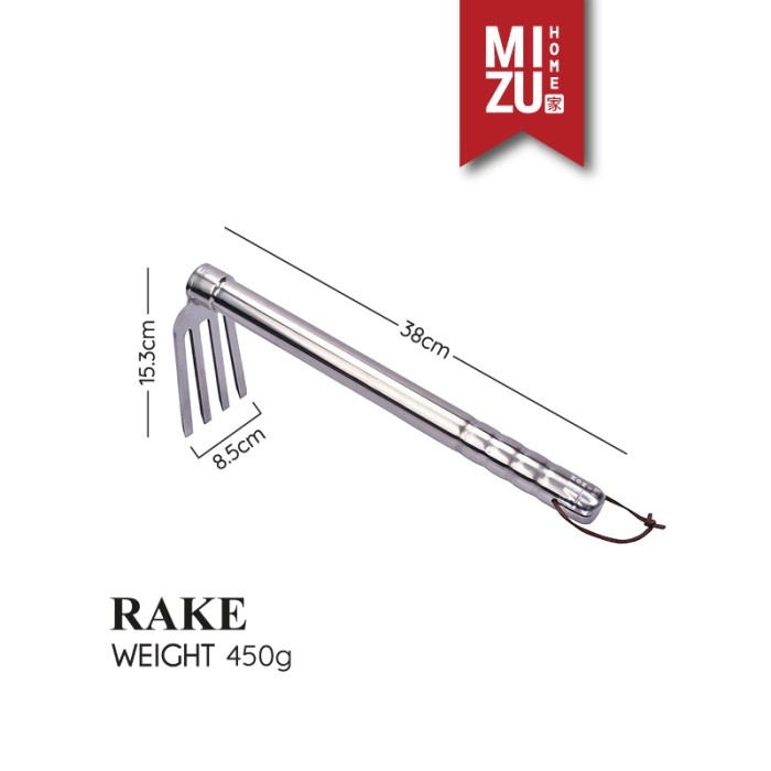 

MIZU PHLOUGHE 2in1 Hoe Plough Cangkul Bajak Mini FULL Stainless Steel - RAKE