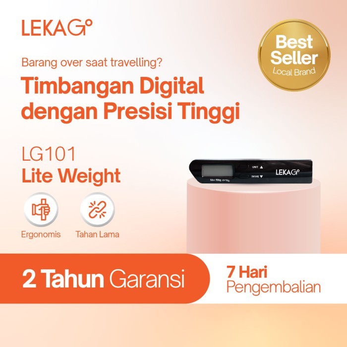 

LEKA Go! Lite Weight (Garansi 2 Tahun) - Portable Digital Luggage Scale Timbangan Koper Tas Digital Gantung - Hanya 1pc