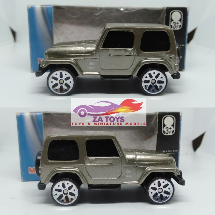 Pee99 Diecast Jeep Wrangler Sahara Champagne by Maisto Skala 1:64
