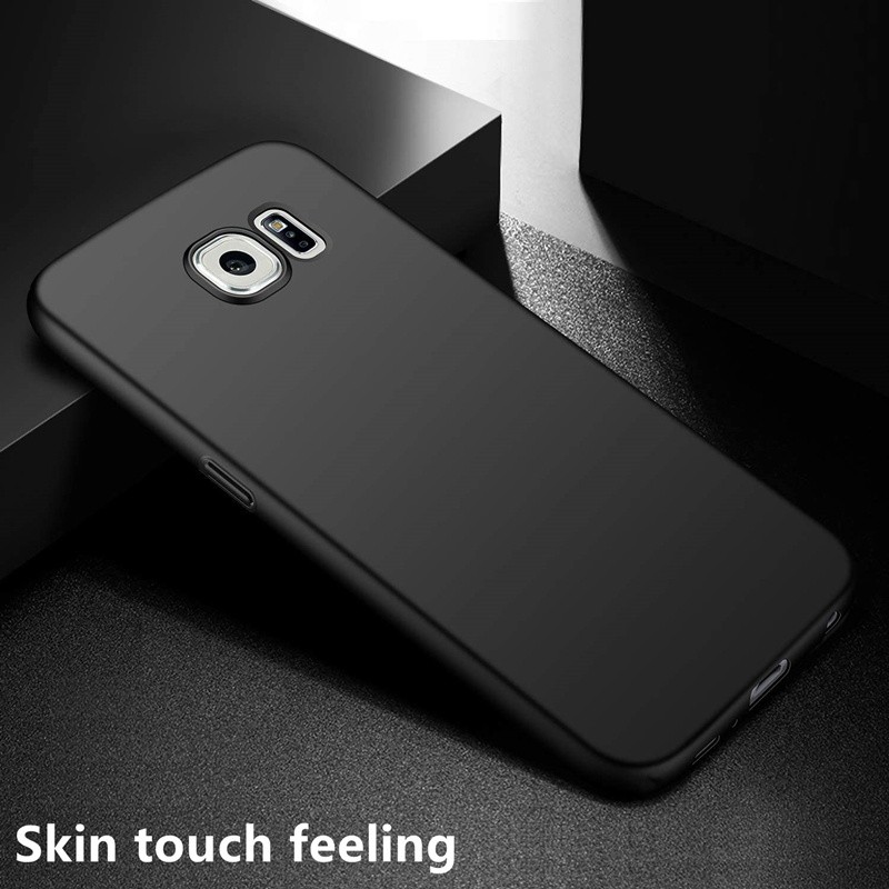 CASE SAMSUNG S7 EDGE / S7 / S6 / S6 EDGE / S6 EDGE PLUS SOFTCASE SOLID BLACK MATTE PREMIUM SILICONE 
