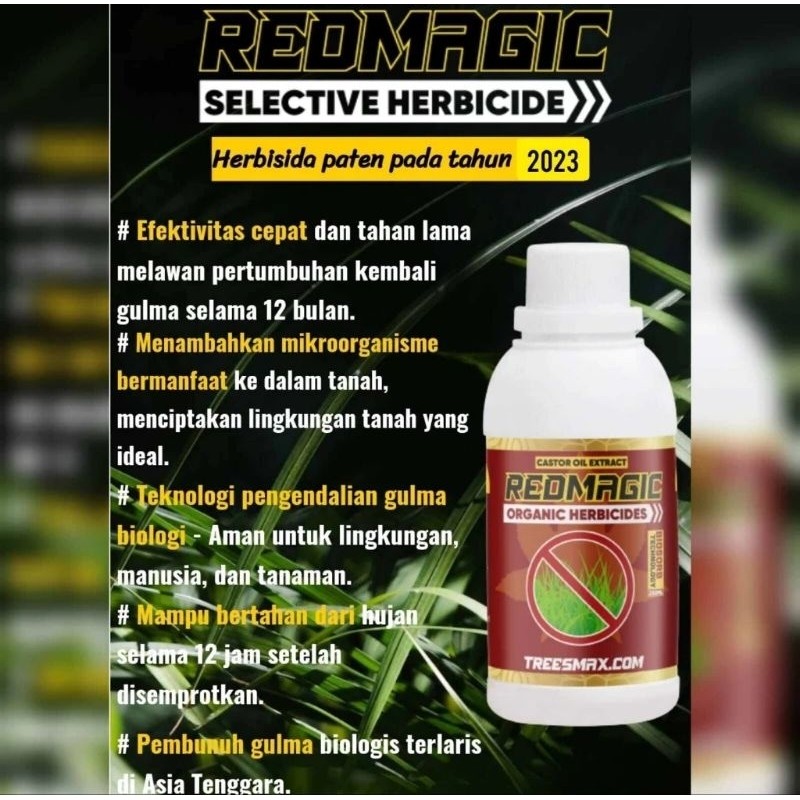Red Magic Organic Kotak Racun Obat Pembasmi dan Pembersih Tanaman Rumput Liar Gulma Instan