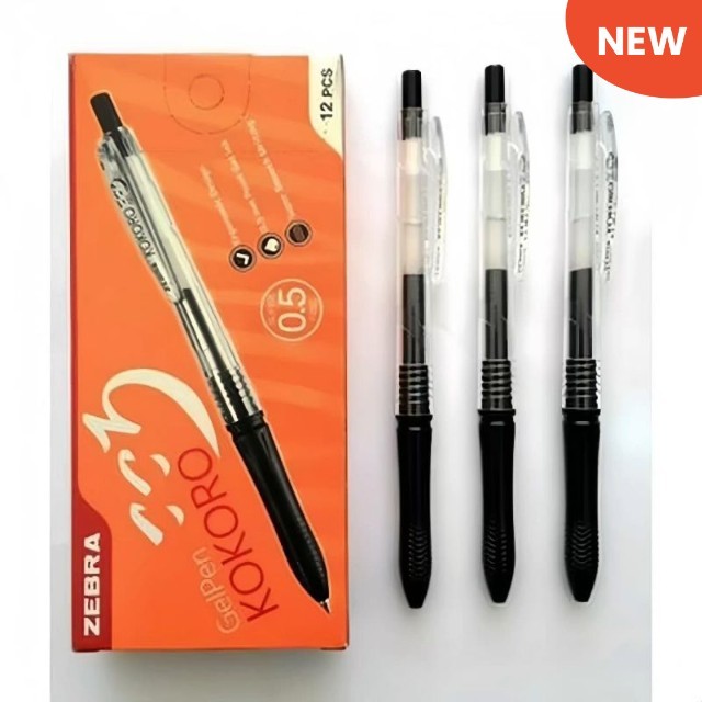 

ZEBRA Pulpen Gel Kokoro 0.5mm 1pcs Warna Hitam
