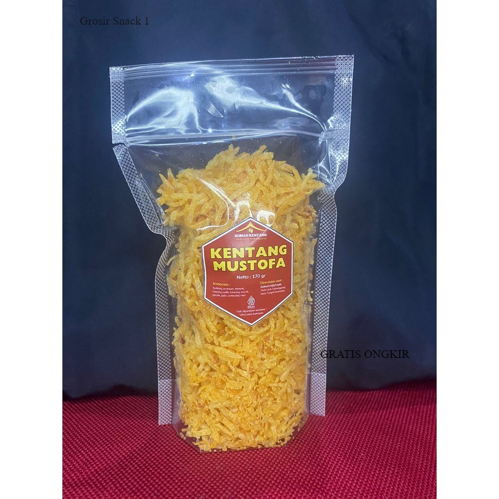 

PROMO TERMURAH 100gr Koentang Moustofa Pedas Manis
