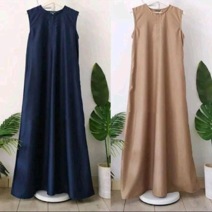 

inner bahan toyobo Katun Katun Katun Busui Dress Nyaman Gamis Casual Dalaman Baju Dewasa Panjang Basic