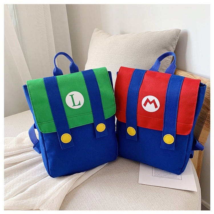 nanisumar8.allshopTAS MARIO BROS RANSEL BACKPACK MARIO BROSS Tas Backpack Anak Sekolah PAUD TK SD La