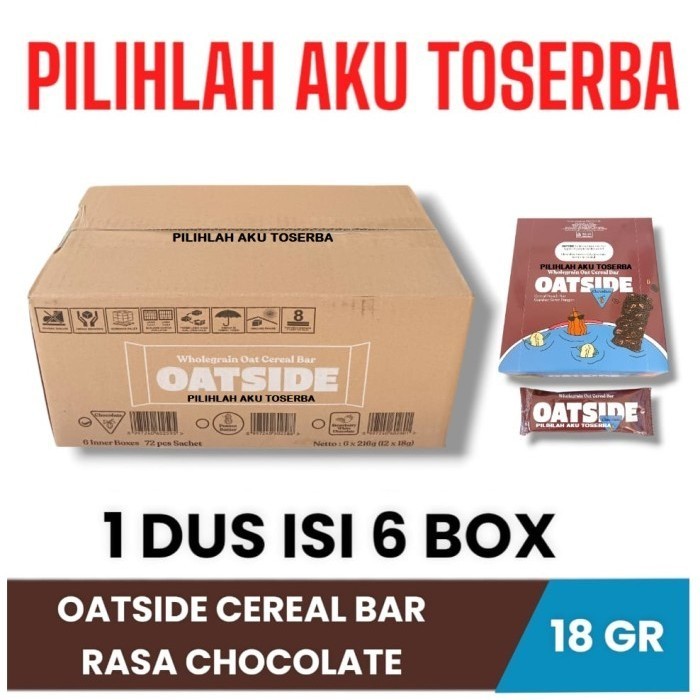 

Oatside Oat CEREAL BAR CHOCOLATE - ( HARGA 1 DUS )