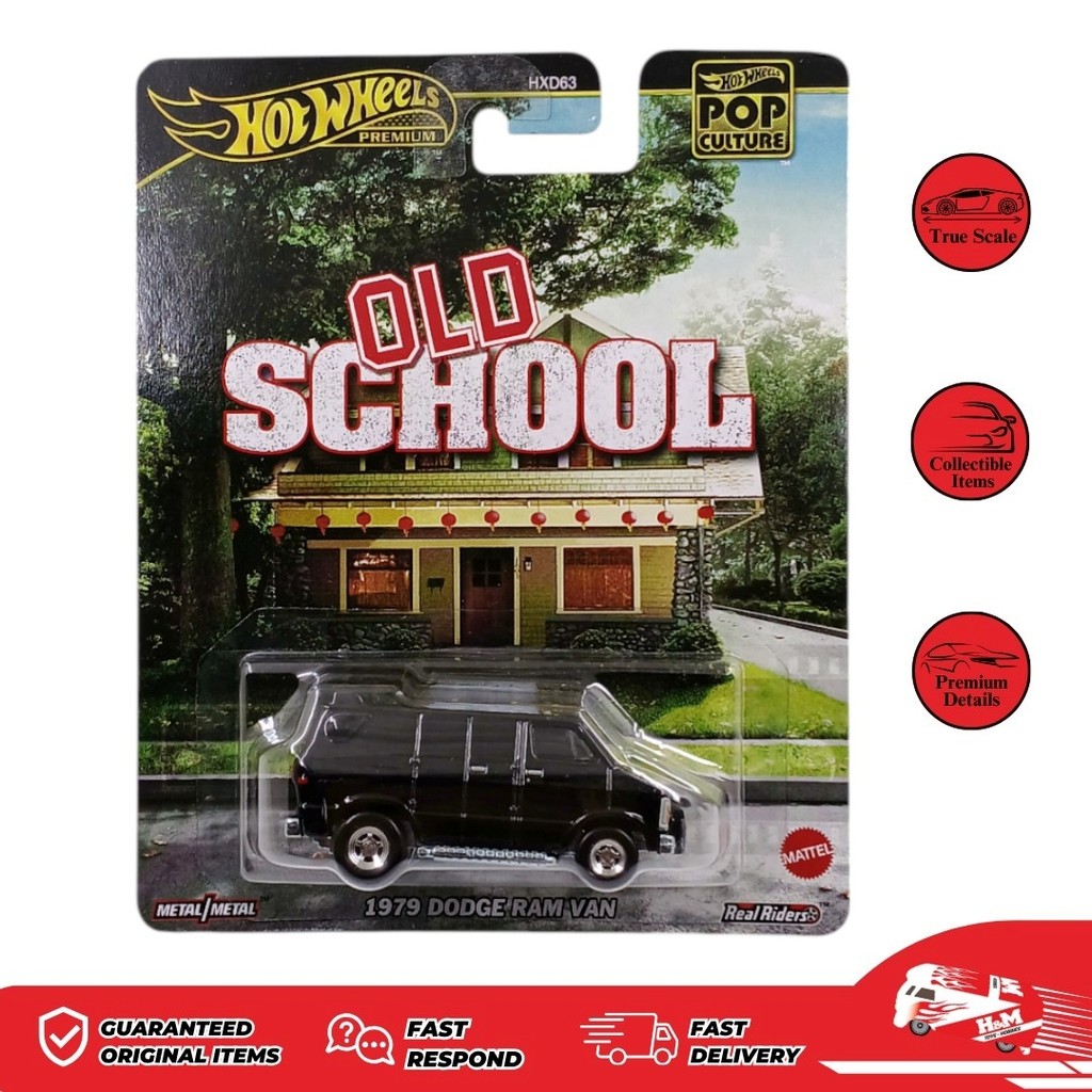 Hot Wheels Premium 1979 Dodge Ram Van Old School - Hot Wheels Pop Culture