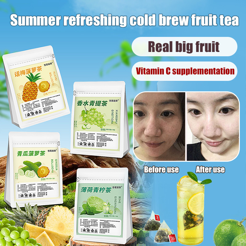

✨【INSTAN】Teh Buah Dingin/Teh diet menyegarkan/Teh Bunga & Buah Premium/Kombinasi Nanas, Lemon & Mint/Rasa Asam-Manis Segar - Cocok untuk Musim Panas & Diet