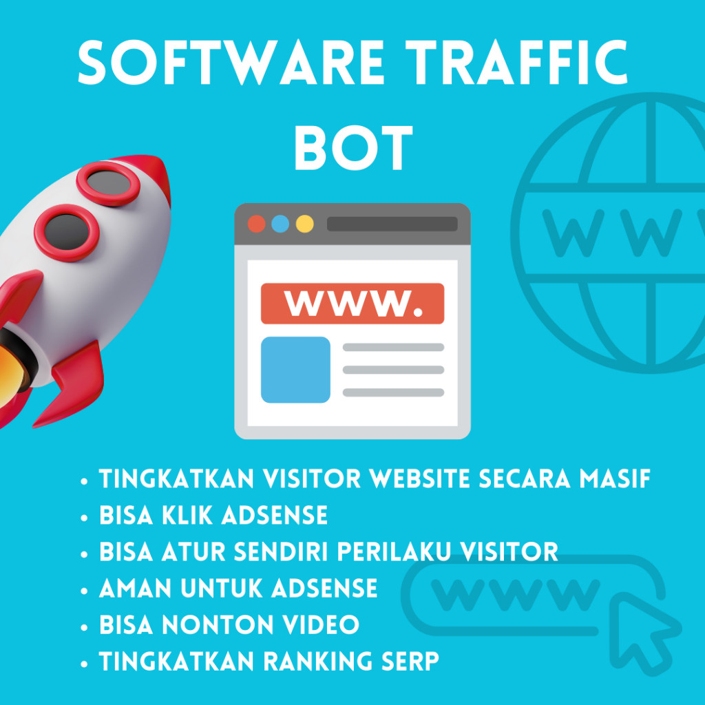 Software Traffic Bot PRO Bisa Klik Adsense Cocok Untuk Push Dollar, Aplikasi Penambah Traffic/Visito