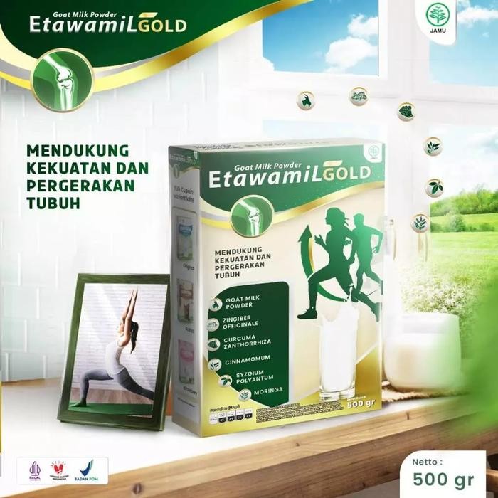 

ETAWAMIL GOLD Susu Kambing Etawa Bubuk - Sendi Tulang Halal BPOM 500gr