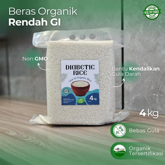 

Beras Kallo Organik Low GI- Beras Diabetik - Diabetic Rice - Kemasan 4 kg