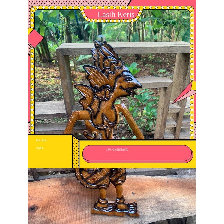 blawong keris beerbentuk wayang raden arjuna diukir finishingan bk Keris sengkelat majapahit mataram