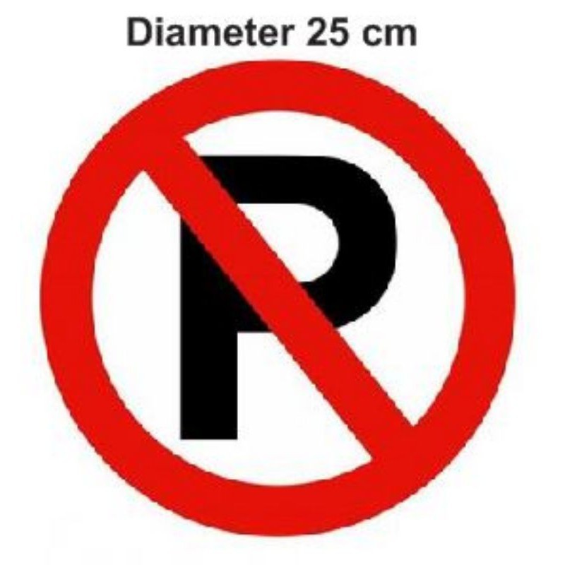 

stiker rambu dilarang parkir