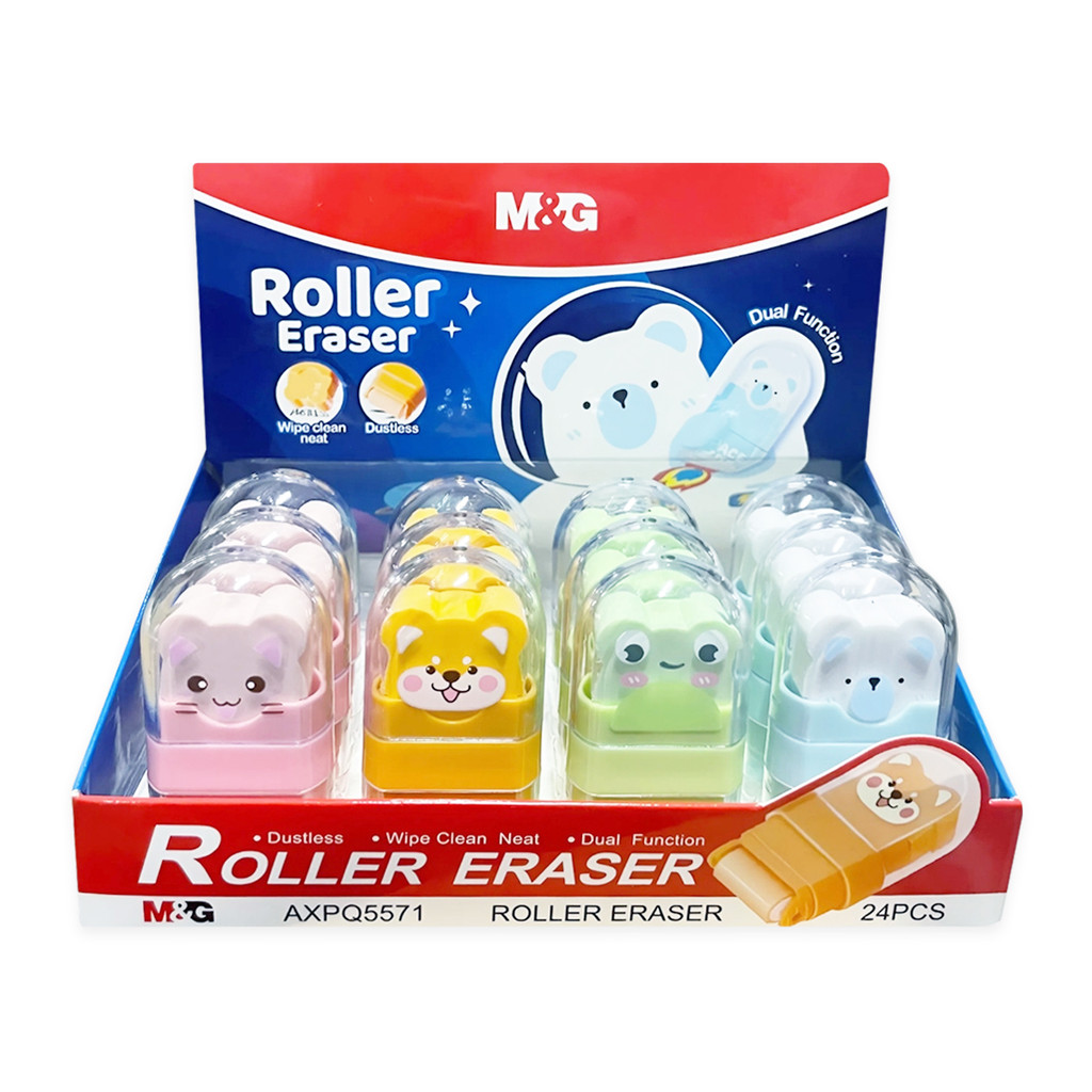 

M&G AXPQ5571 Roller Eraser Space Pets Penghapus Karet Pensil 2 Sisi 2in1 Lucu Murah
