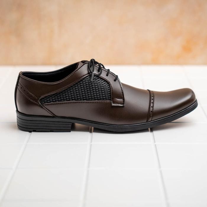 PAULMAY - Sepatu Formal Oxford Pria Milan 81 - Brown Shoes - Brown, 39