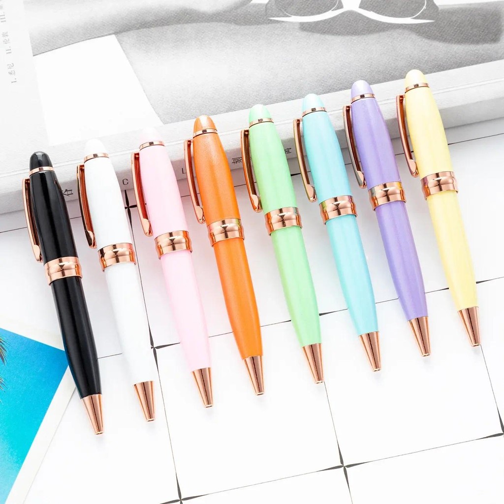 

9 Colors Cute Portable Mini 1.0mm Chubby Pocket Ballpoint Pens Student Writing Painting School Kawaii Stationery Supplies Supply