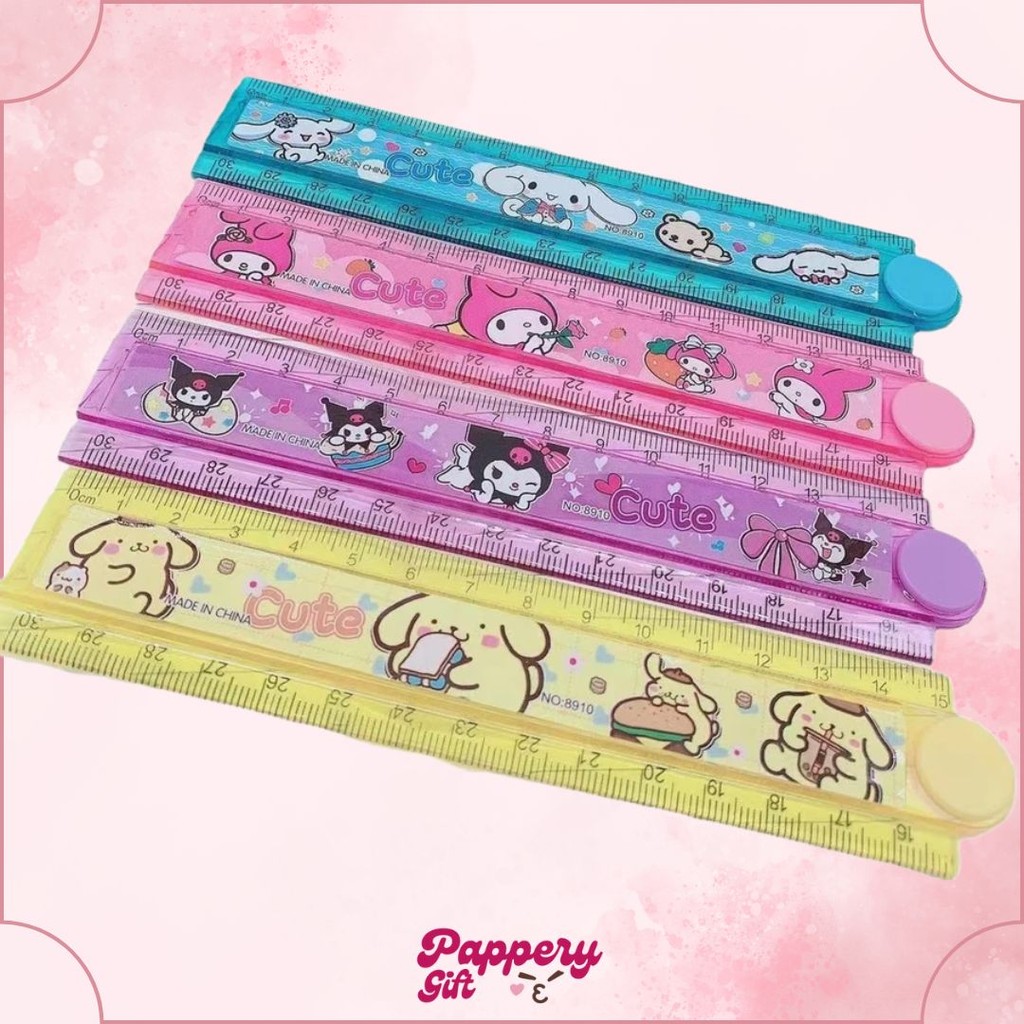 

Penggaris lipat penggaris plastik micro 15/30cm karakter lucu - SE0430