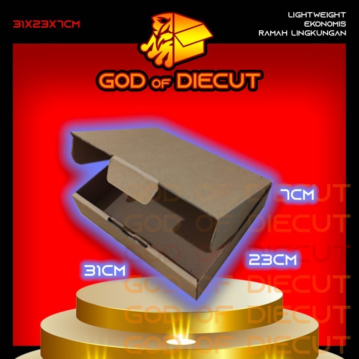 

KARDUS DIECUT 31x23x7 CM - Karton Kotak Packaging Packing Box Pizza