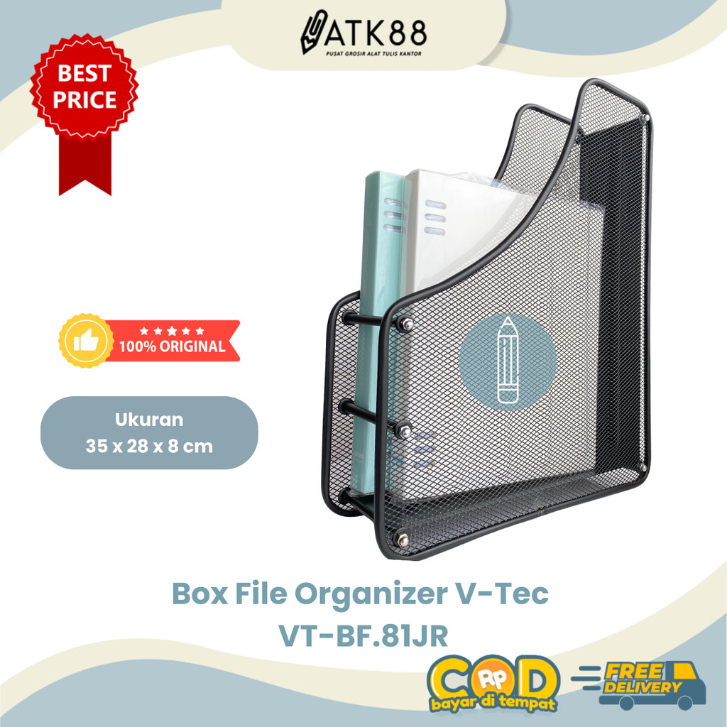 

[ATK88] Box File Jaring Besi V-Tec VT-BF.81JR - Organizer Dokumen Jaring F4