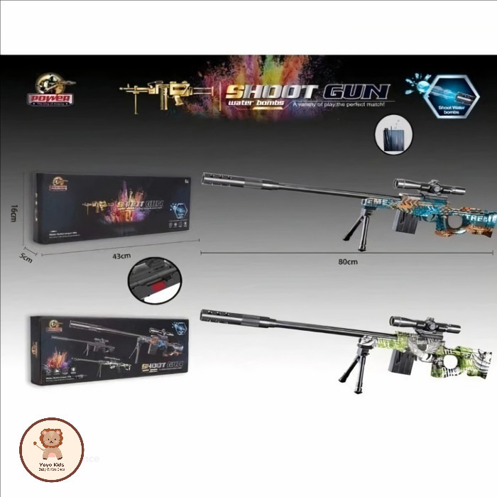 VEROSAE_SHOP Mainan Anak Sniper AWM Gel Blaster Pistol Mainan Soft Gun Bullet Tembak Tembakan Aman K